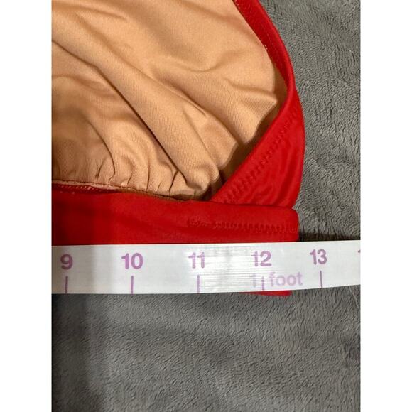 NWT‎ J.Crew Halter Tie Bikini Top Small Red Lined Beach Swim Classic Ocean UPF - Picture 5 of 5